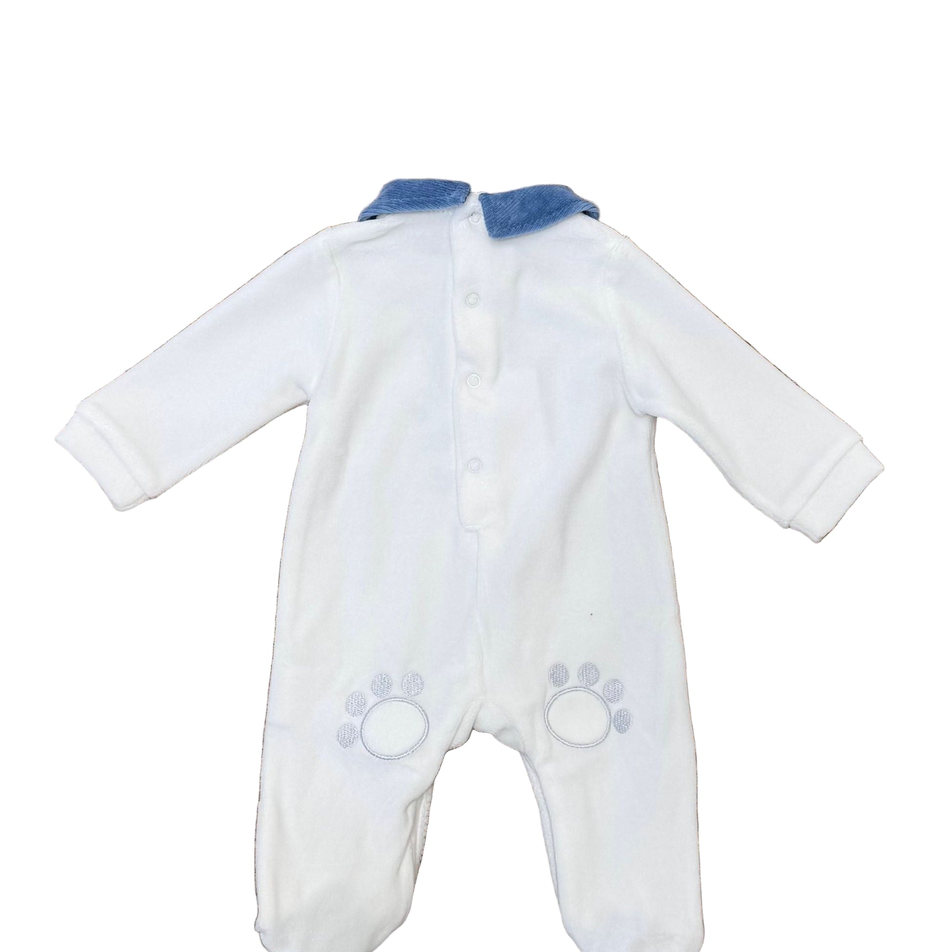 Tutina Intera Con Piede Neonata Bianco 3F644/112