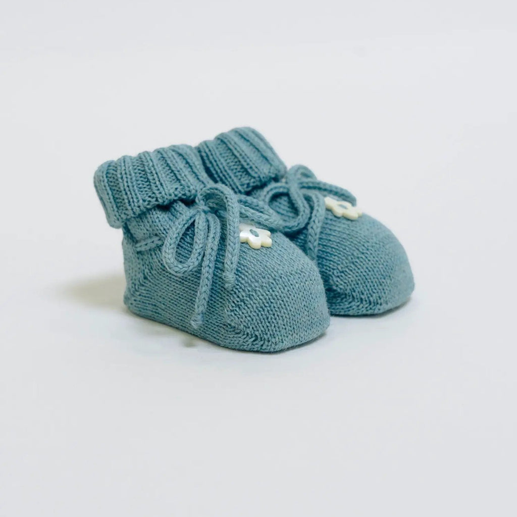 Babbucce Neonato Verde TEDDY LOVE 705 by BABY LORD