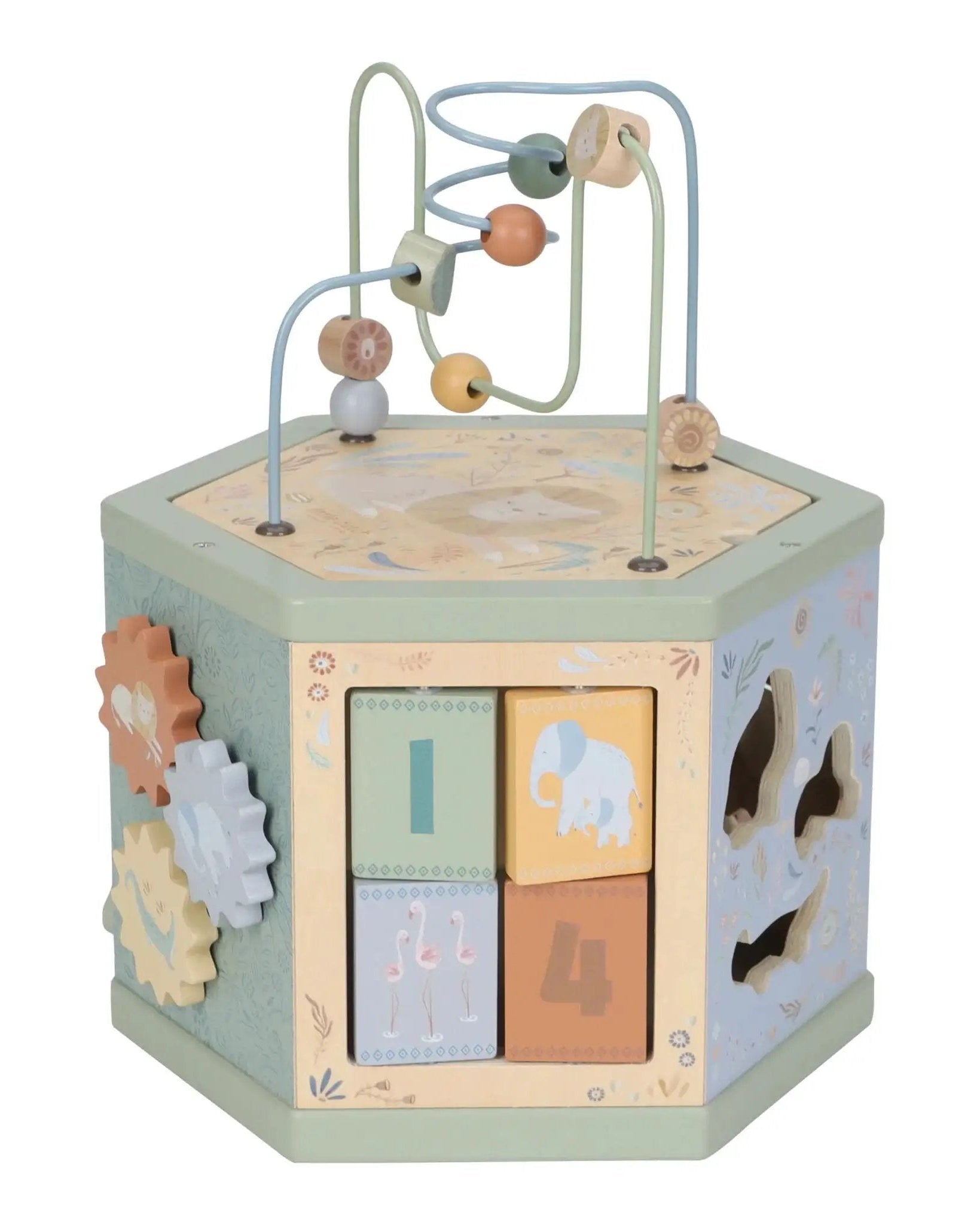 Cubo multiattività in legno Multicolore LD7431 by LITTLE DUTCH