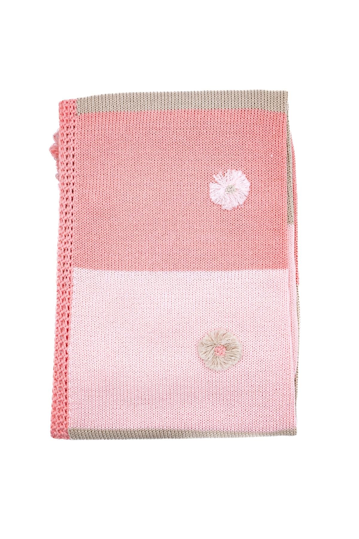 Coperta Rosa/tortora - AMY/812