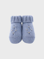 Babbucce Neonato Azzurro NIDO D'APE 711/5848 by BABY LORD