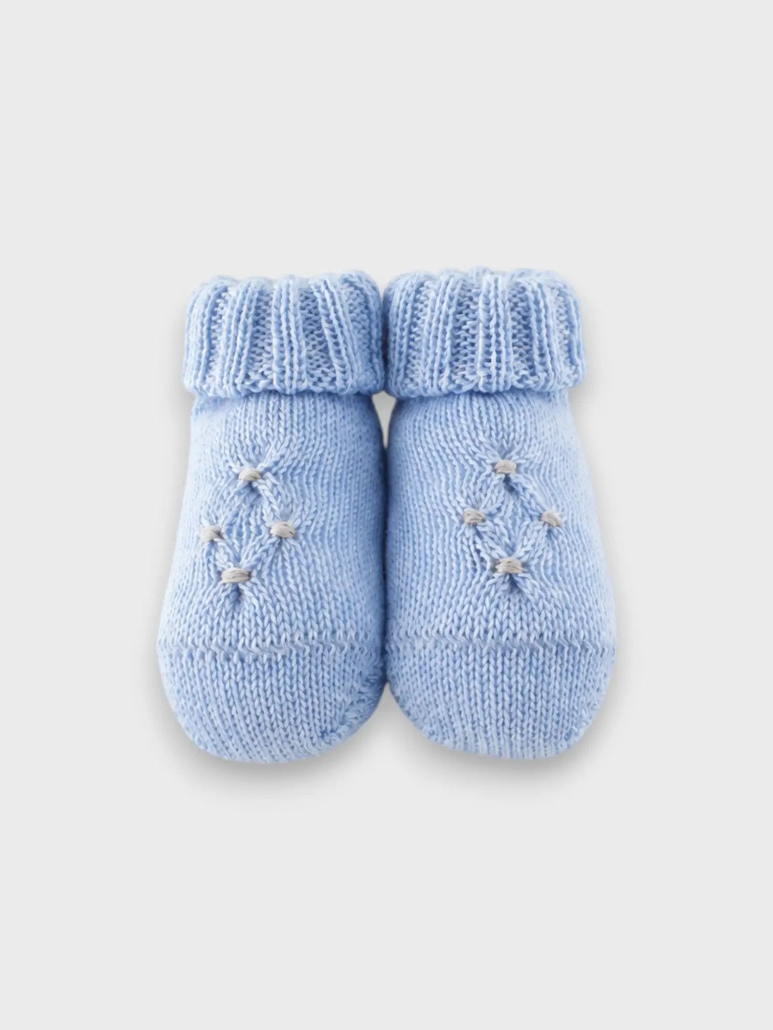 Babbucce Neonato Azzurro NIDO D'APE 711/5848 by BABY LORD