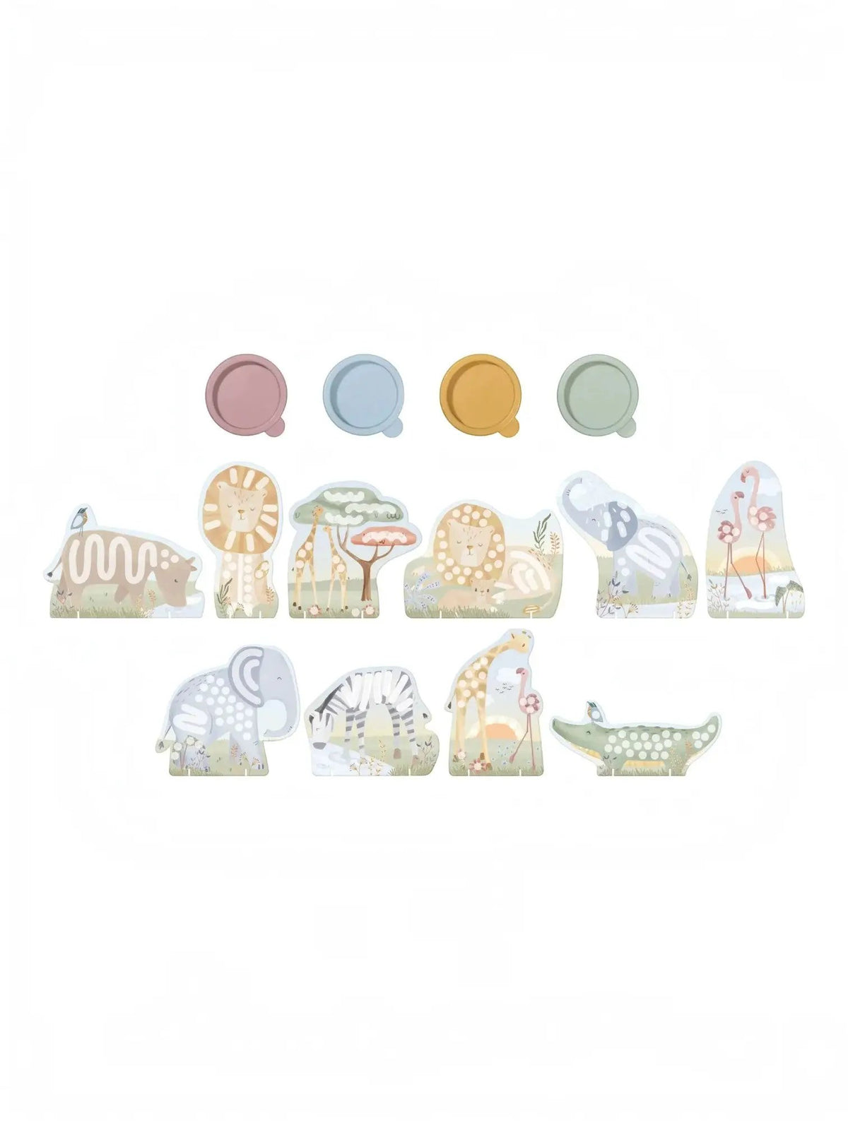 Pittura per dita Multicolore BT126911 by LITTLE DUTCH