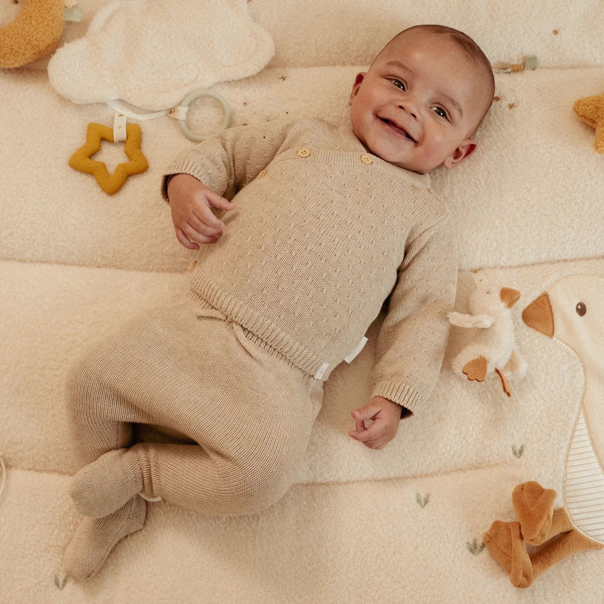 Pantaloni in maglia Neonato Beige CL25293019