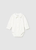 Body Camicia Neonato Maniche Lunghe Ecru 2727/31