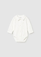 Body Camicia Neonato Maniche Lunghe Ecru 2727/31