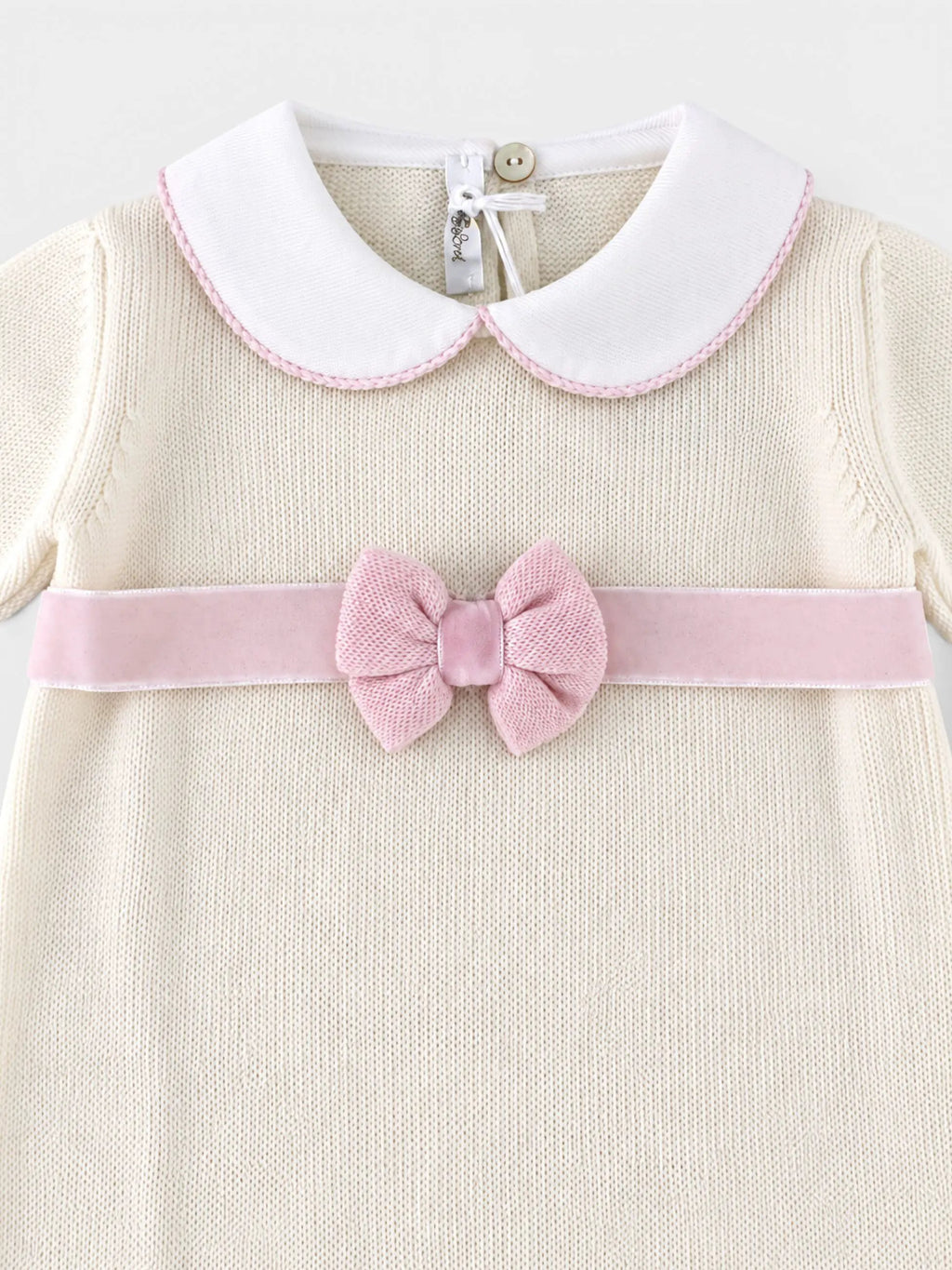 Tutina Neonata Panna DOPPIO FIOCCO 347 by BABY LORD