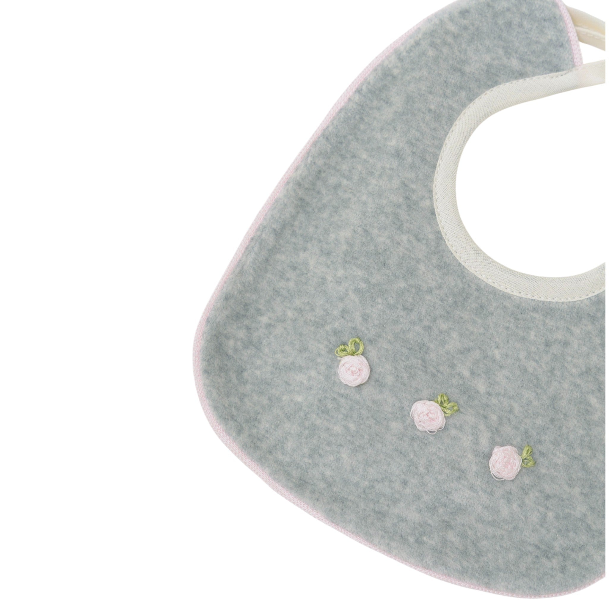 Set Cuffia Bavetta Neonata Ciniglia Grigio SARTORIA DEI PICCOLI (cod. LR1105)