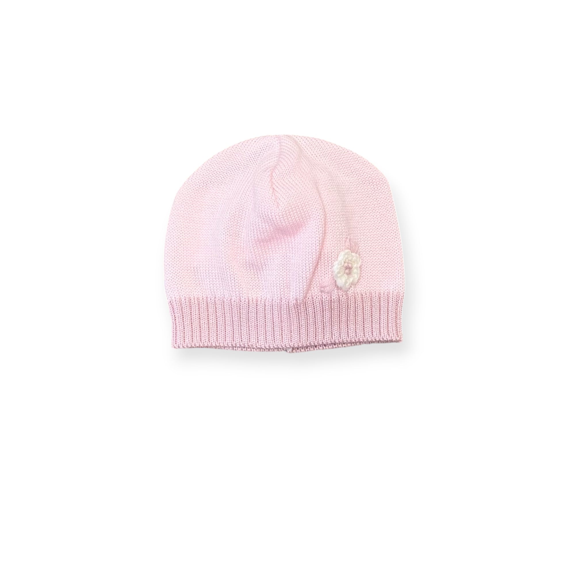 Cuffia Neonata Rosa Flower 7785
