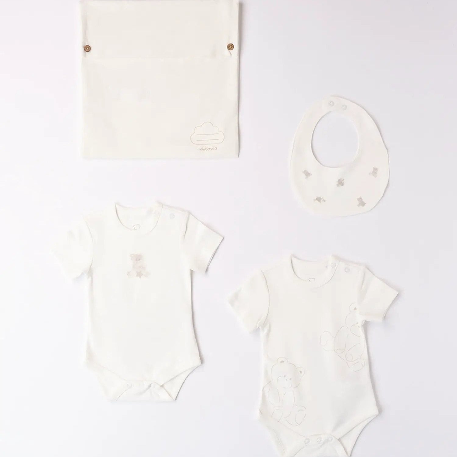 Kit Accessori Neonato Bianco 3F313/112 by MINIBANDA