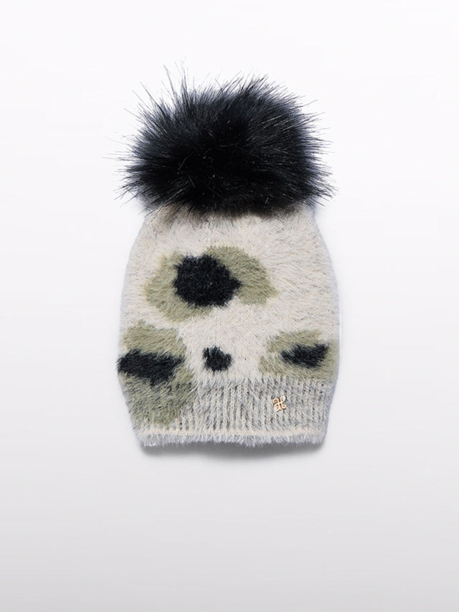 Cappello tricot jacquard pelo Bimba Nero 5963/1 -  NANU' BABY