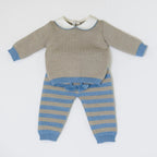 Completo nascita Neonato Avorio RIGHE 523/A by BABY LORD