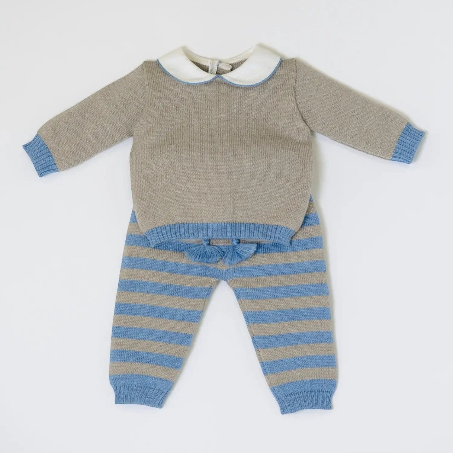 Completo nascita Neonato Avorio RIGHE 523/A by BABY LORD