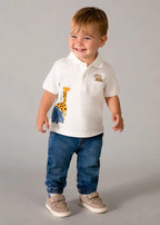 Polo Bimbo Bianco 1108/16 by MAYORAL