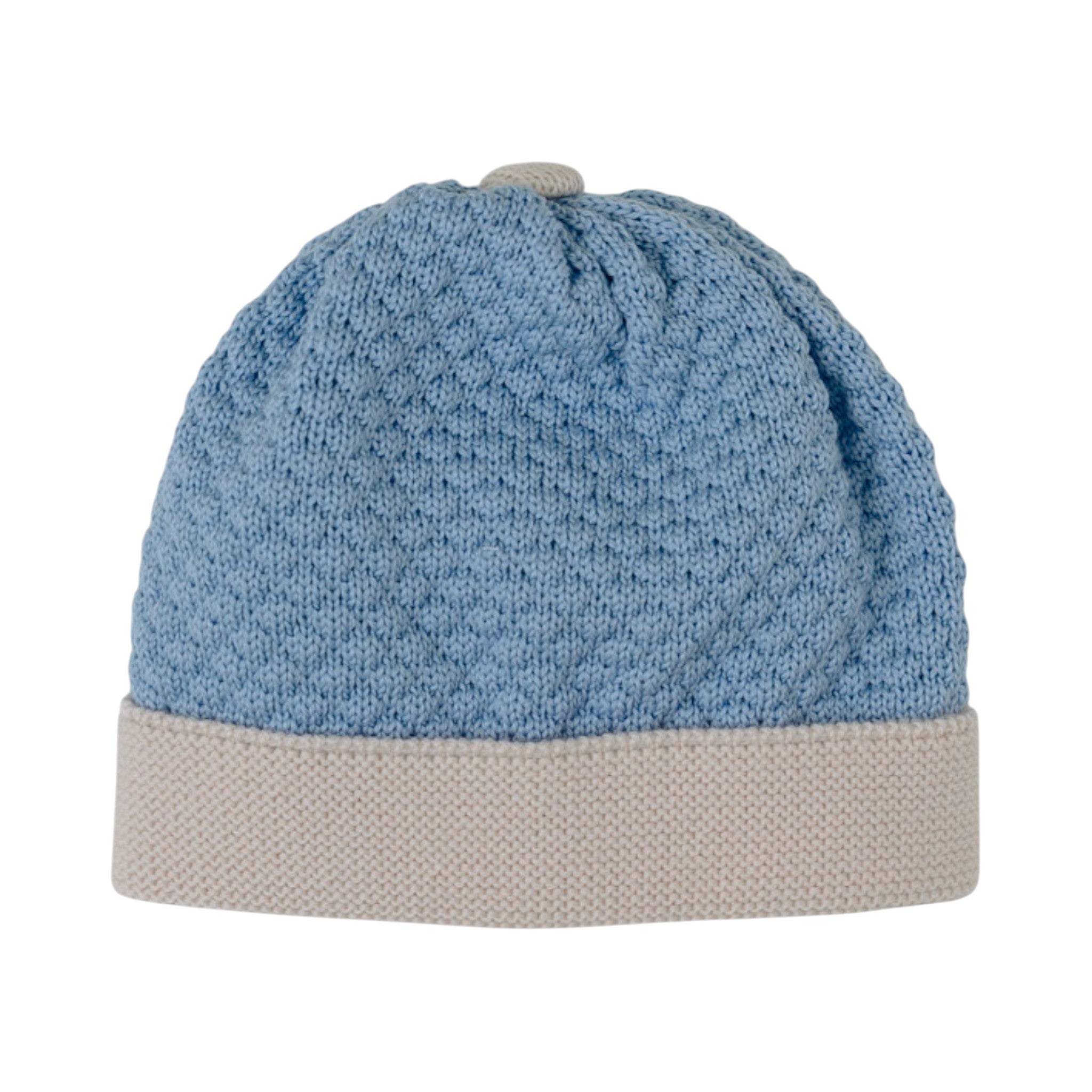 Cuffia Neonato Lana Vergine 100% Cielo IN5771BT/C