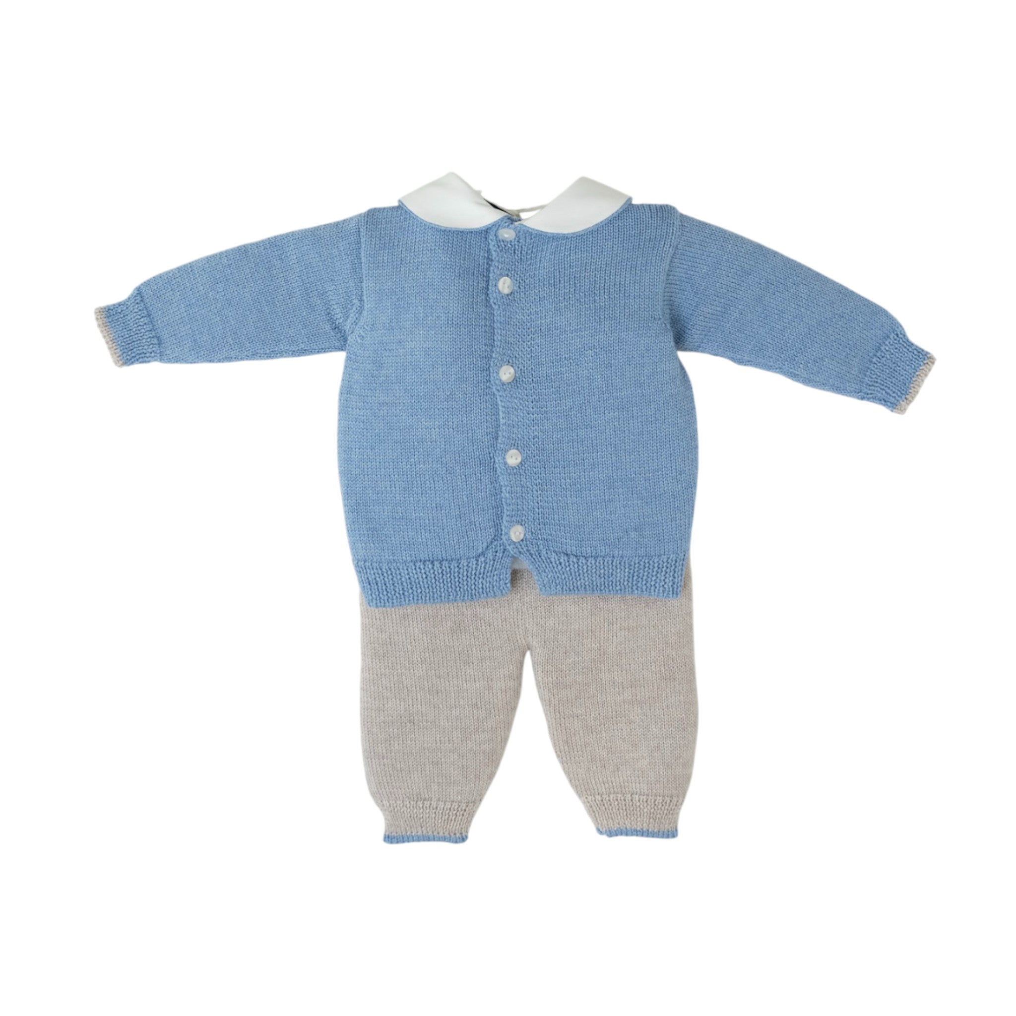 Completo 2 Pezzi Babbucce Ricamo Trenino BENNY - Piccola Giuggiola BENNY-CN