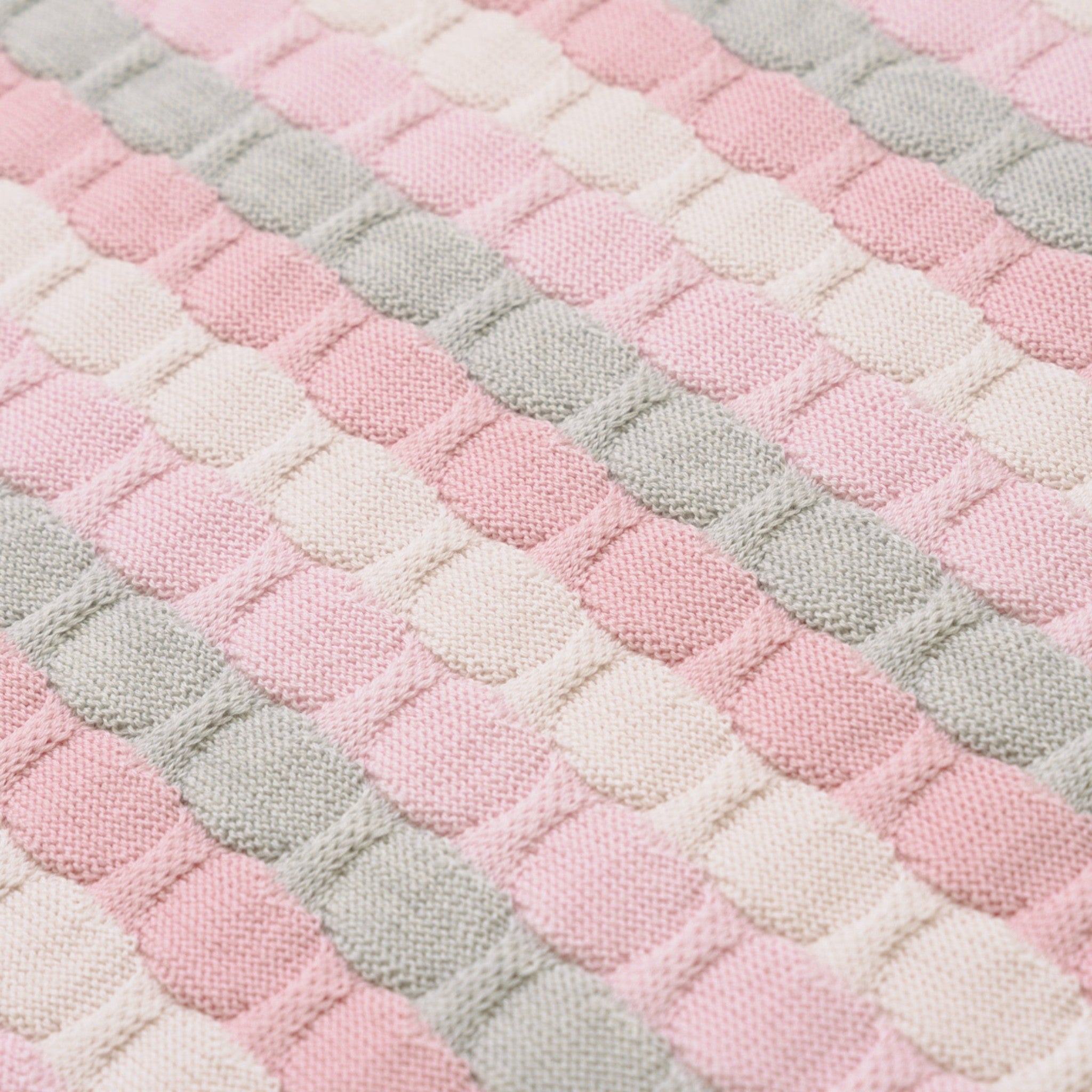 Copertina Neonata Lana Vergine 100% Rosa Cipria Multicolor IN2380/R