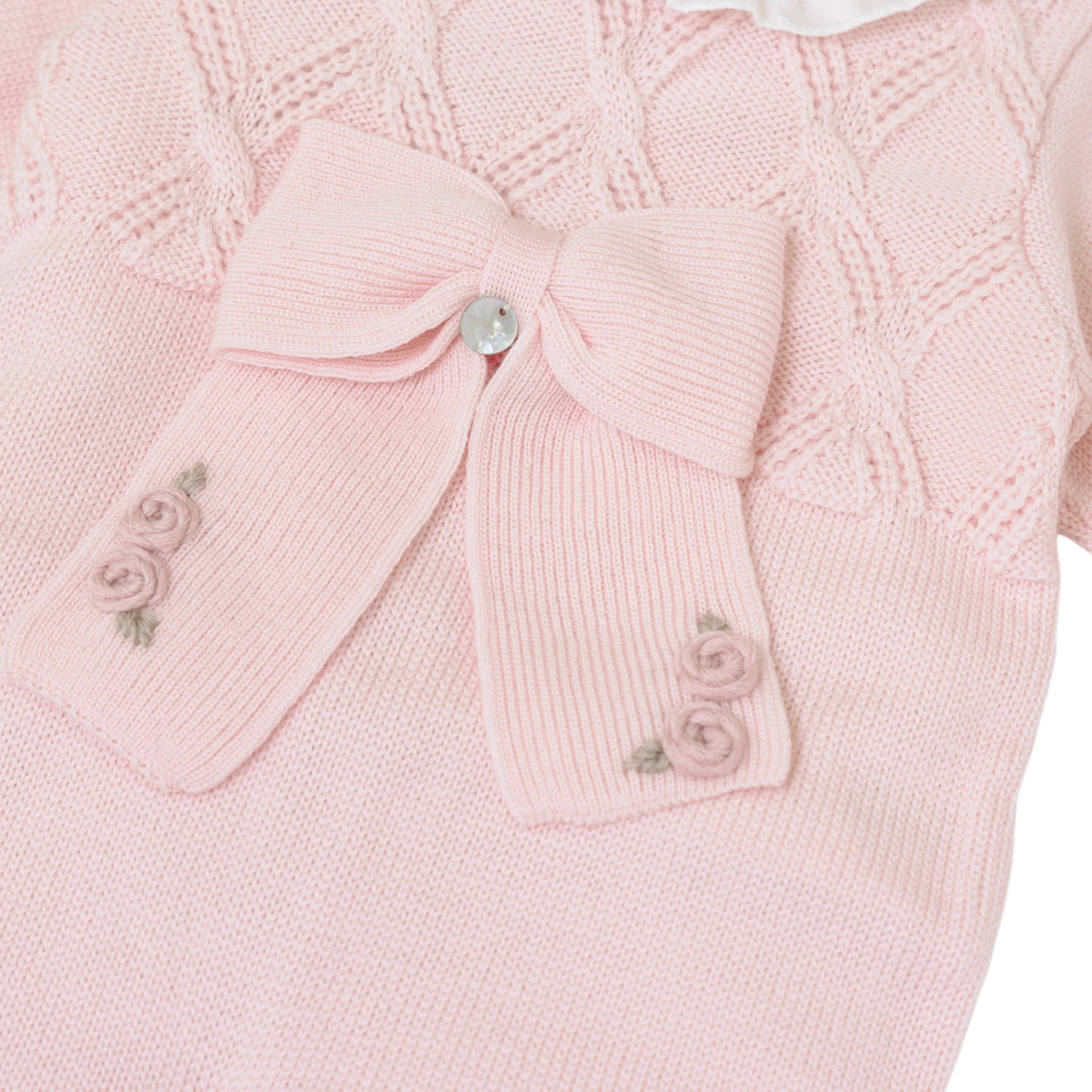 Tutina Neonata Lana Vergine 100% Rosa Marsala IN2410/R