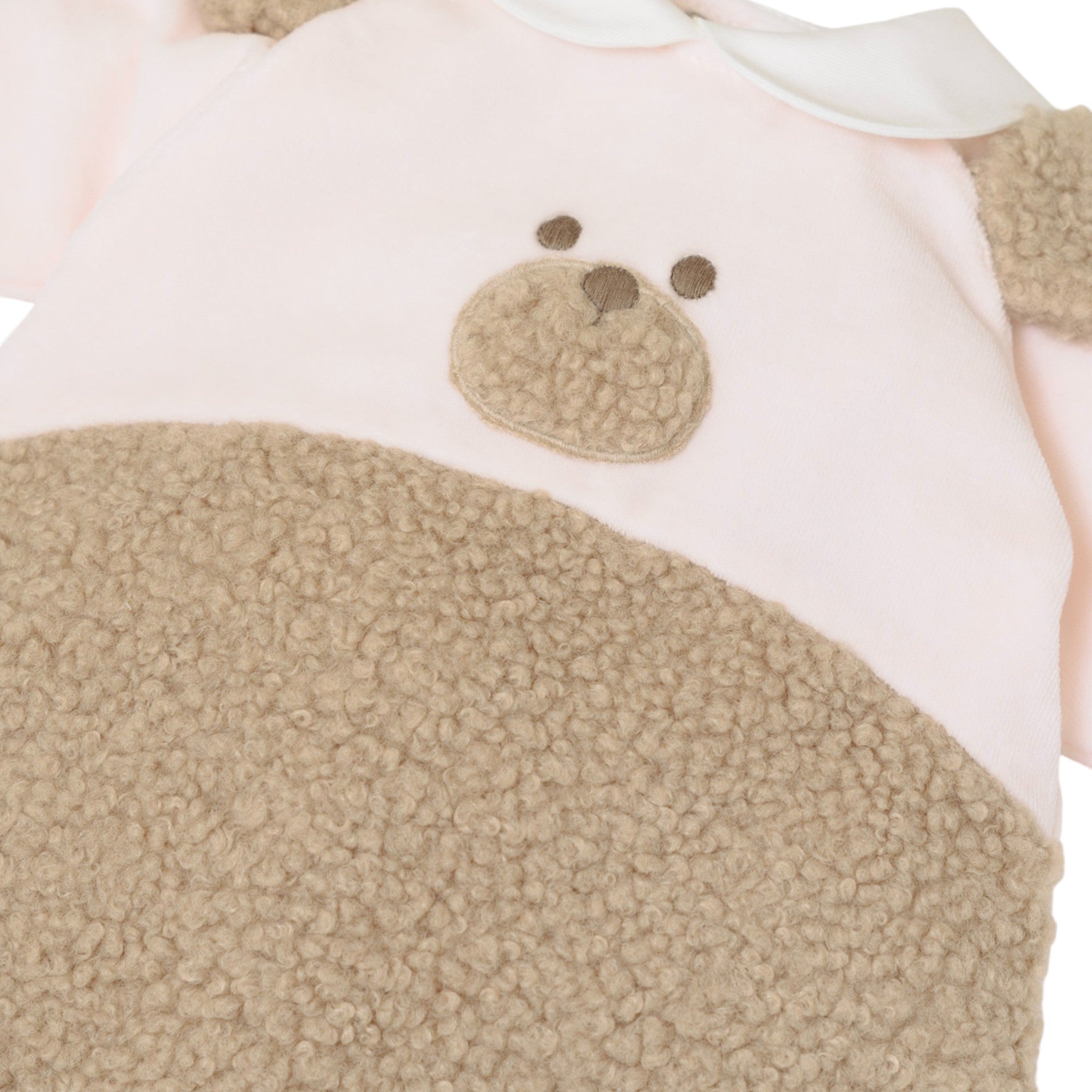 Tutina Neonata Ciniglia 100% Rosa Orsetto Palloncini IN7023/R