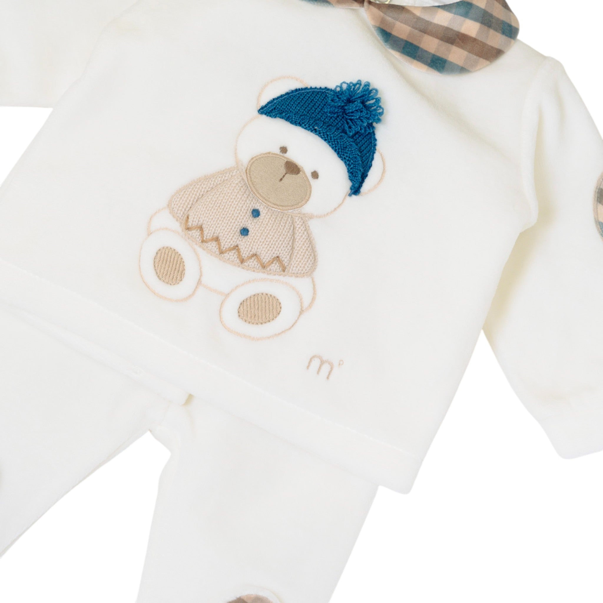 Completo Nascita Neonato Ciniglia 100% Vaniglia IN6151/Z