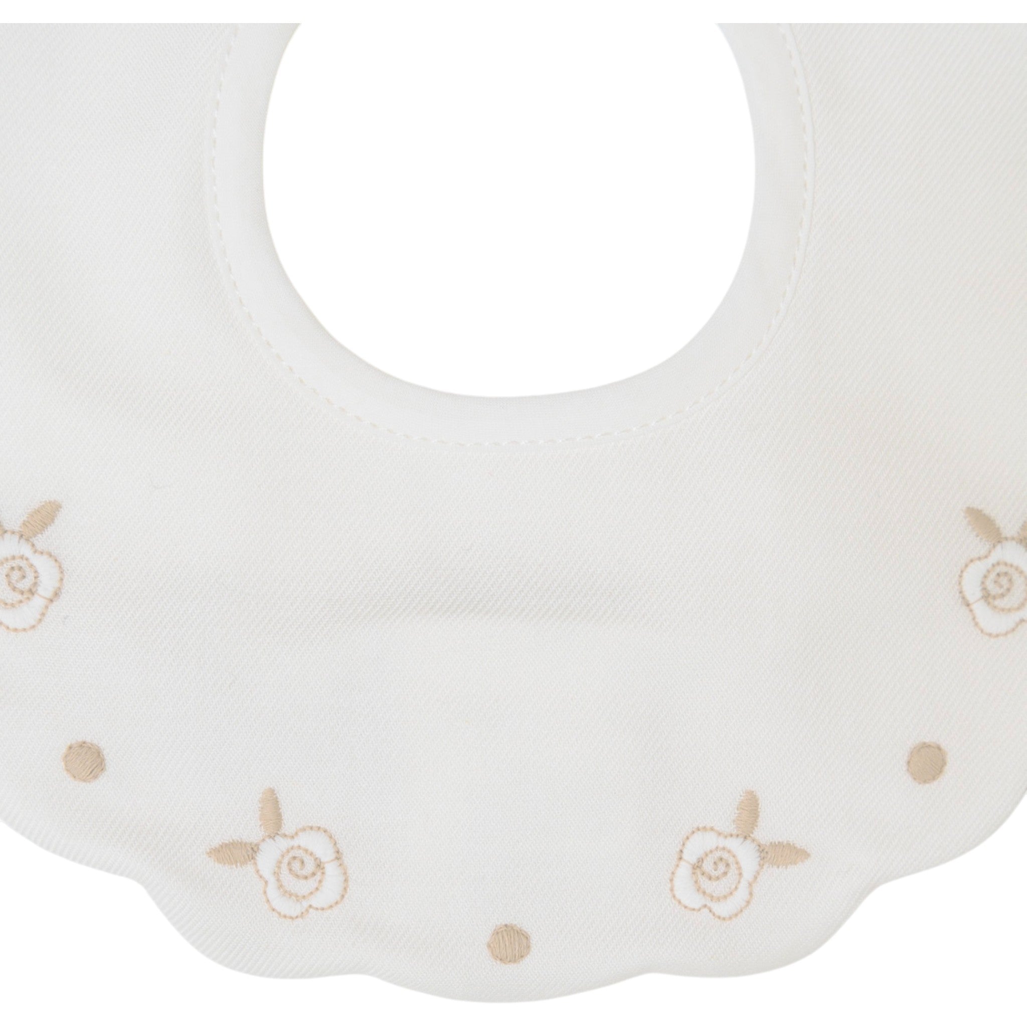 Bavetta Neonata Cotone 100% Vaniglia Tortora IN24BAV/V