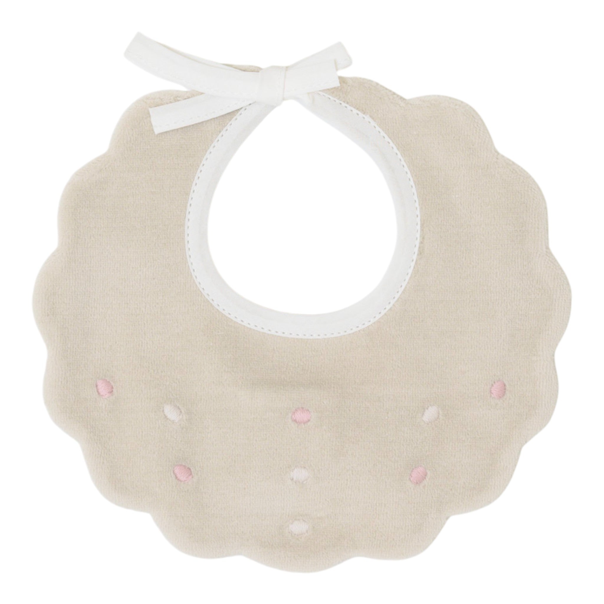 Bavetta Neonata Cotone 100% Vaniglia Rosa IN23BAV/R