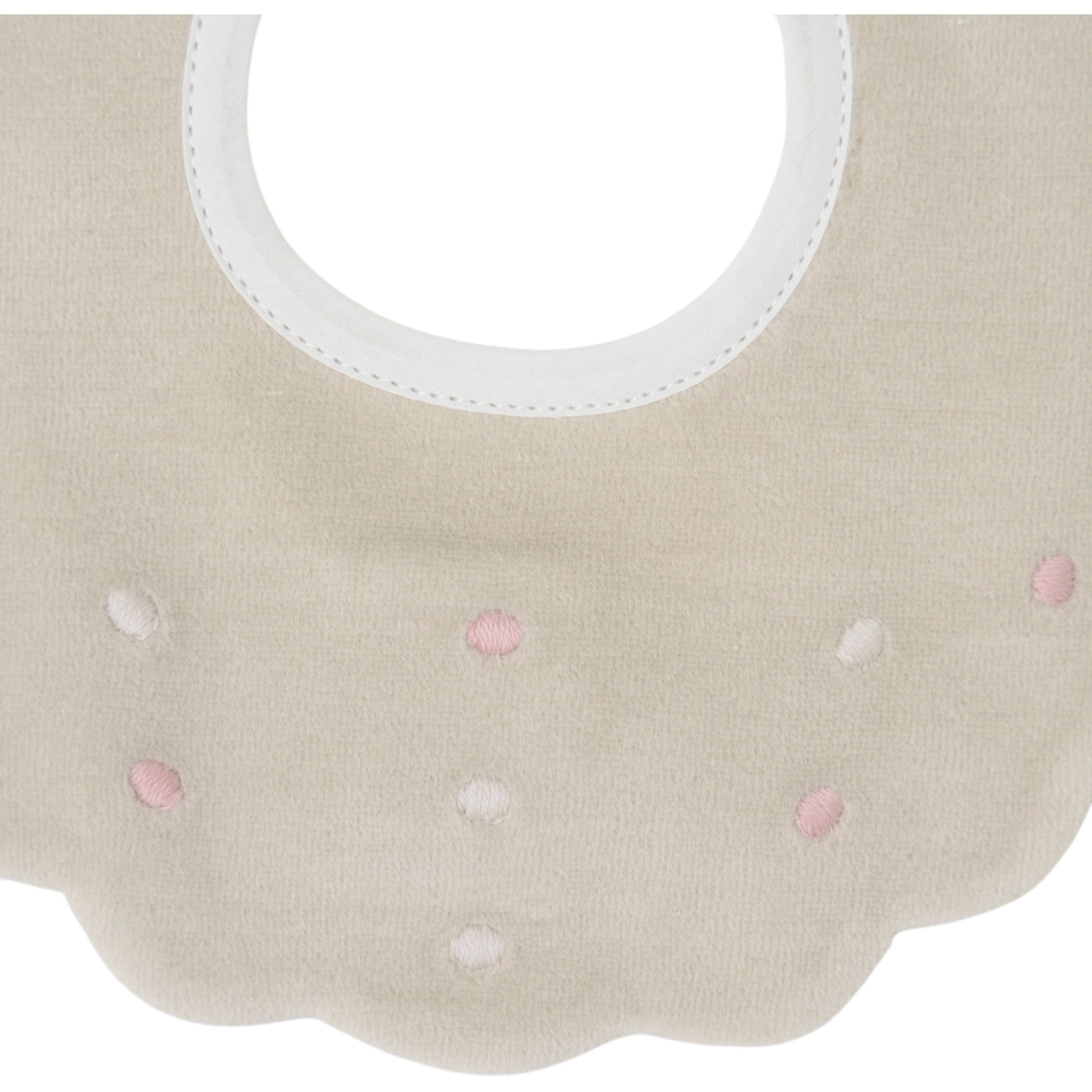 Bavetta Neonata Cotone 100% Vaniglia Rosa IN23BAV/R