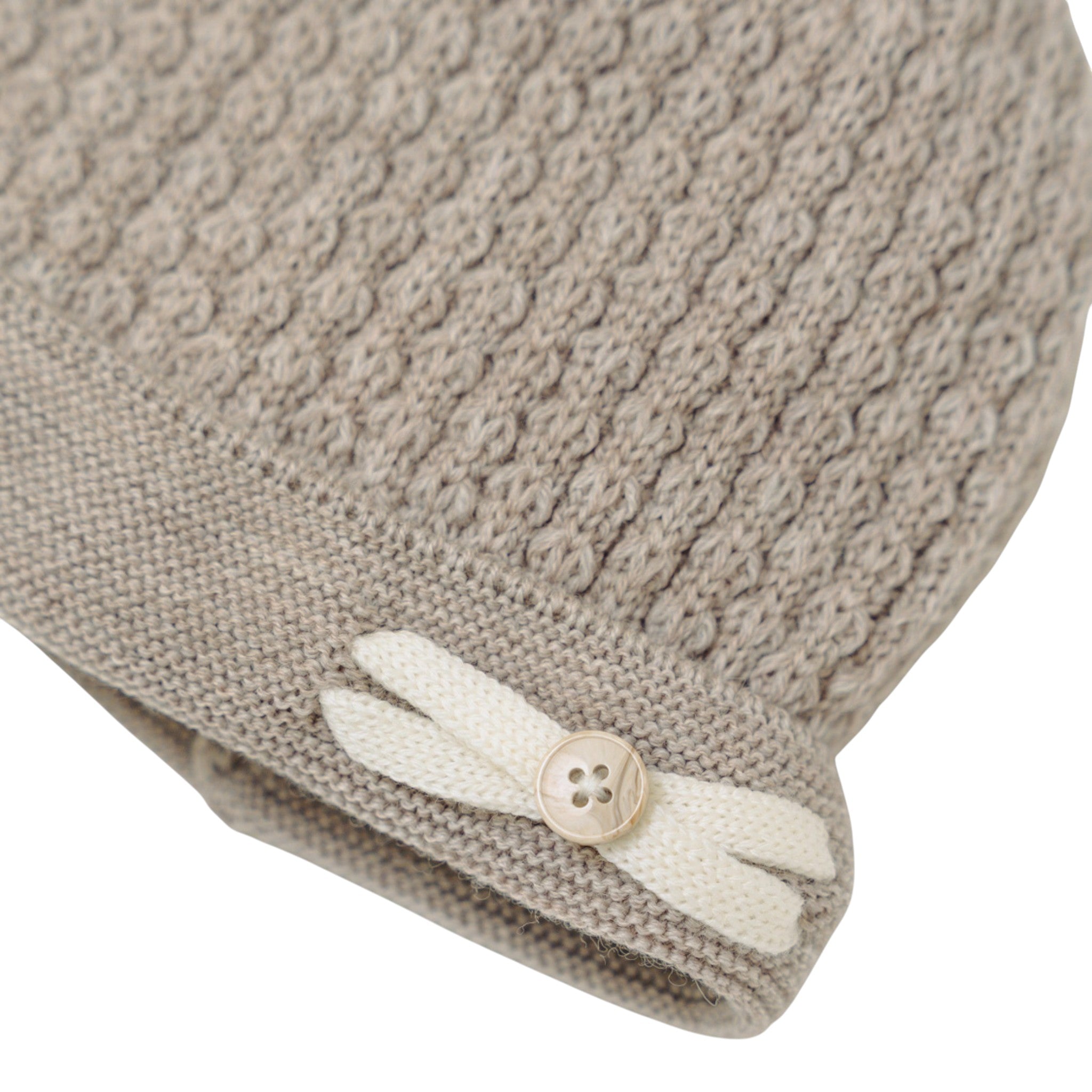 Cuffia Neonato Lana Vergine 100% Tortora IN6371BT