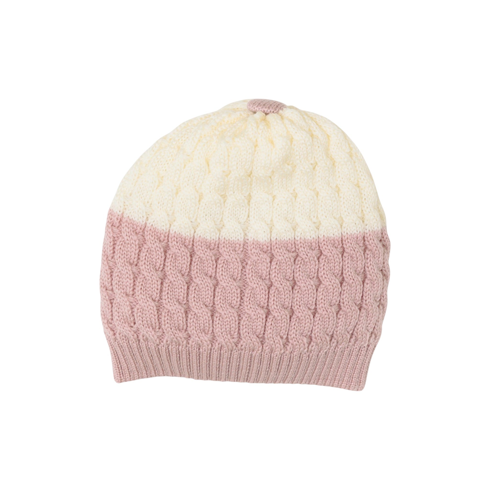 Cuffia Neonata Lana Vergine 100% Rosa IN6871BT/R