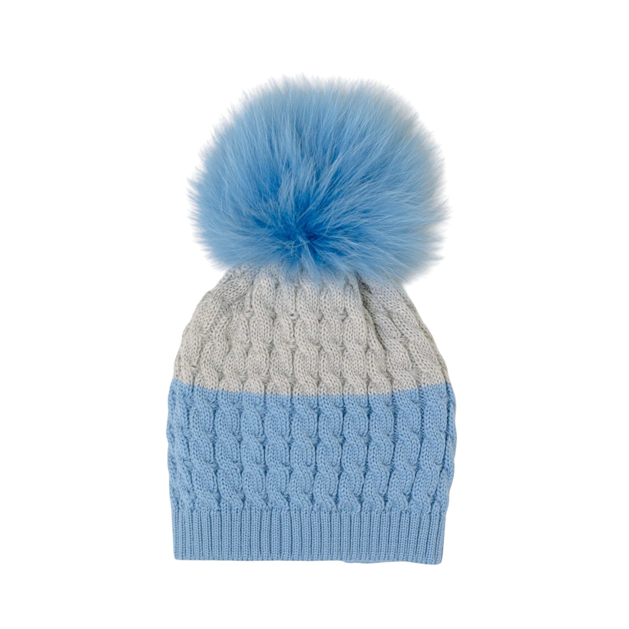 Cuffia Neonato Lana Vergine 100% Cielo IN6871/C