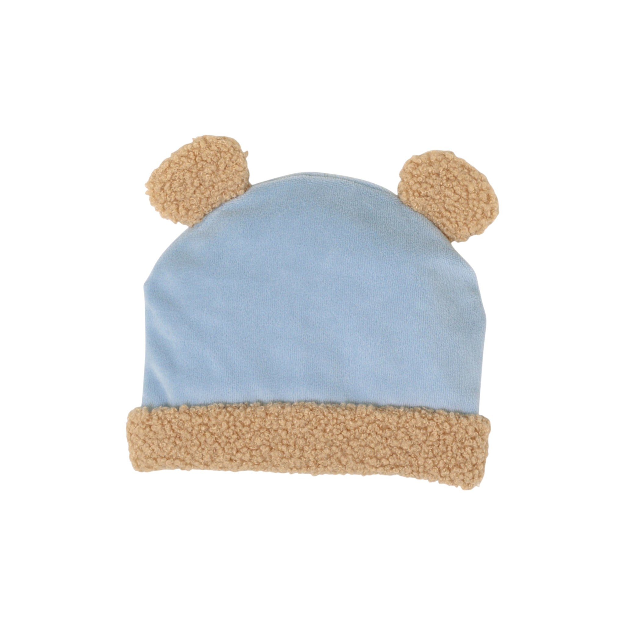 Cuffia Neonato ciniglia CIELO IN7073/C