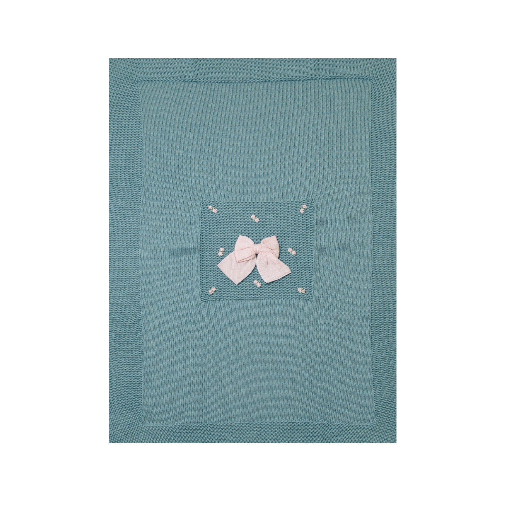 Coperta Roselline Neonata Verde ROSELLINE/104-V