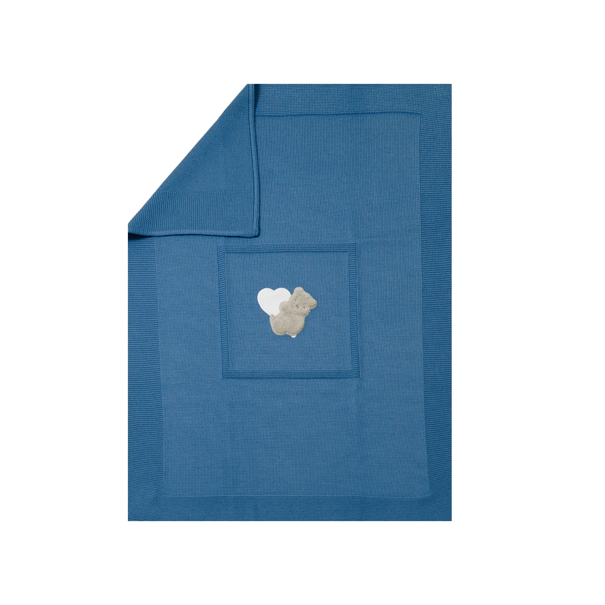 Teddy Love Baby Blanket BLUE