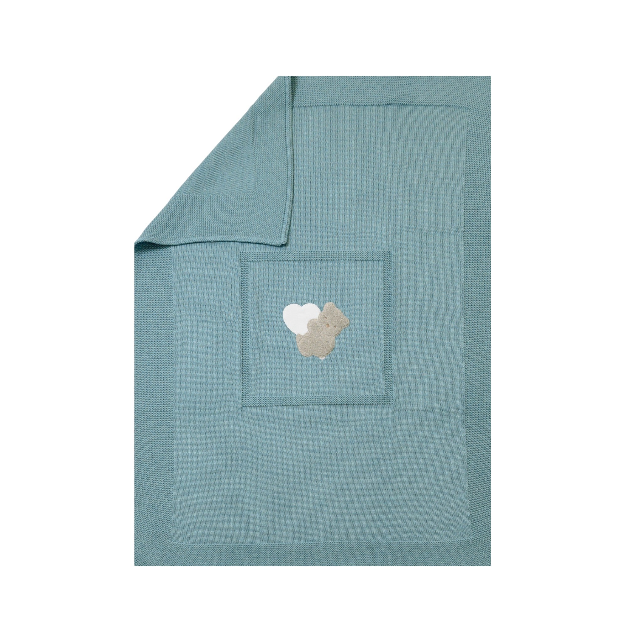 Teddy Love Baby Blanket GREEN