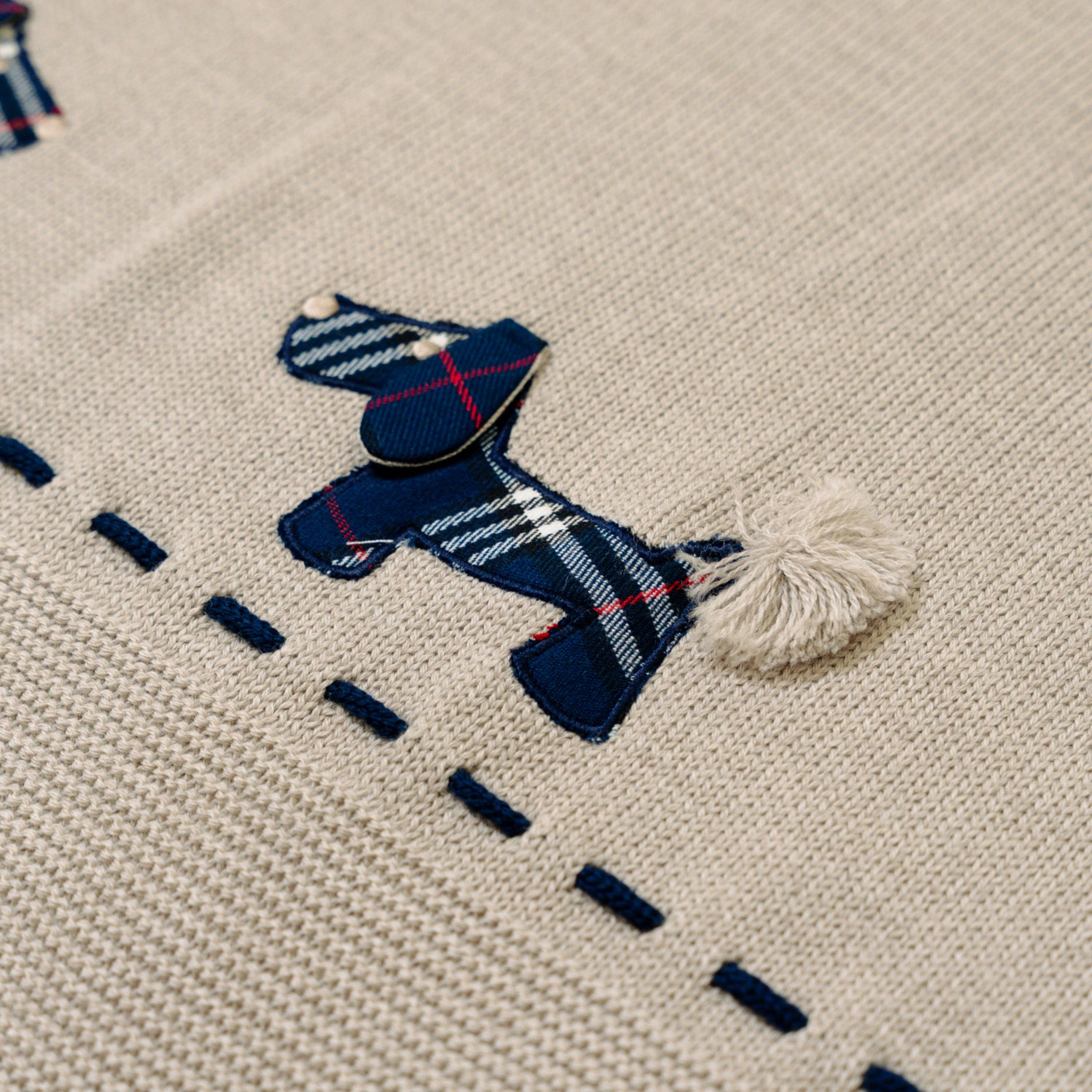 Little Dog Baby Blanket BLUE