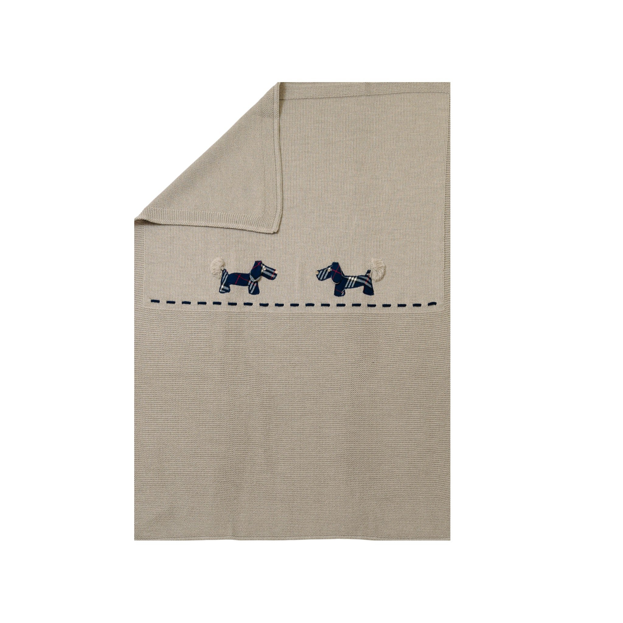 Little Dog Baby Blanket BLUE