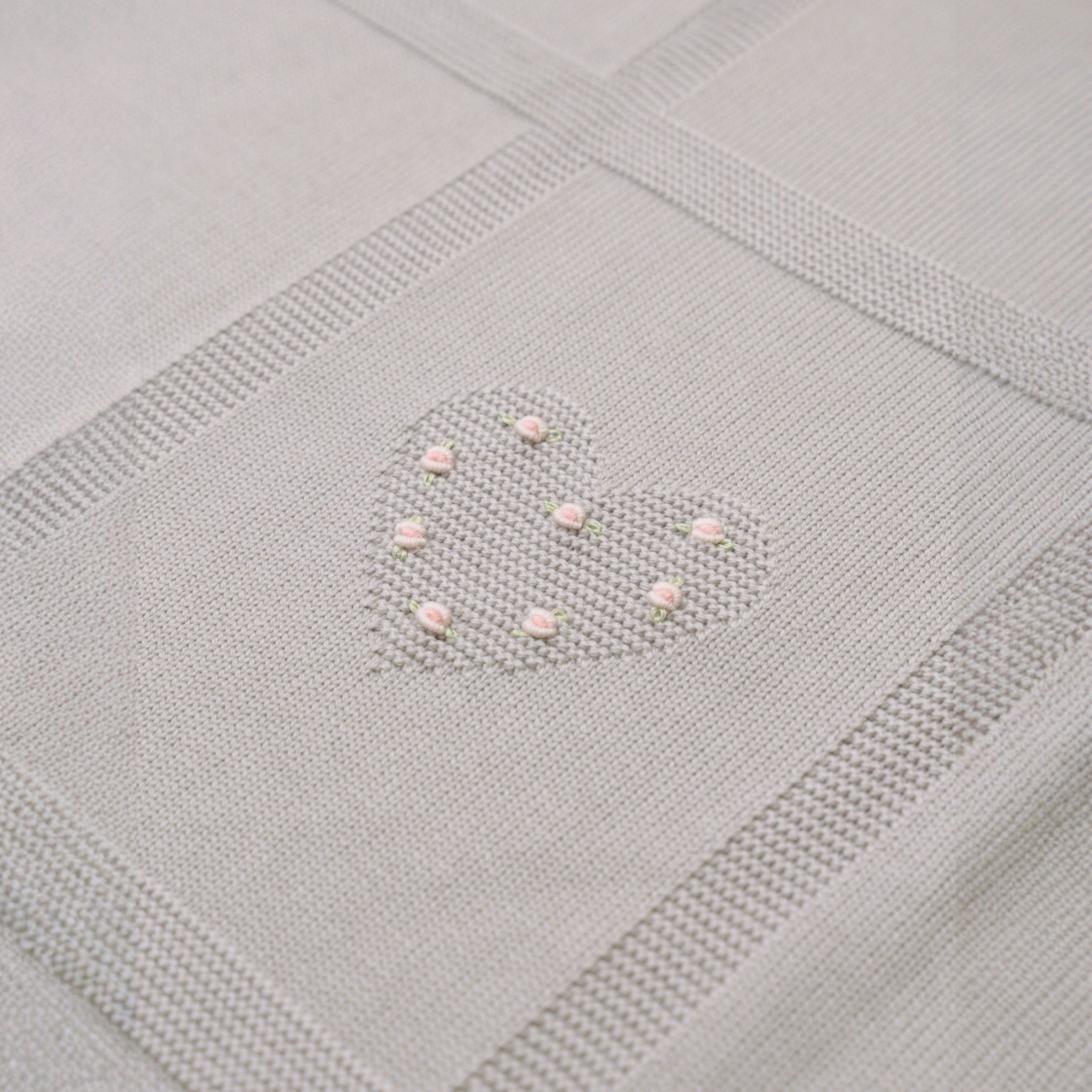 Love Flower Baby Blanket TAUPE