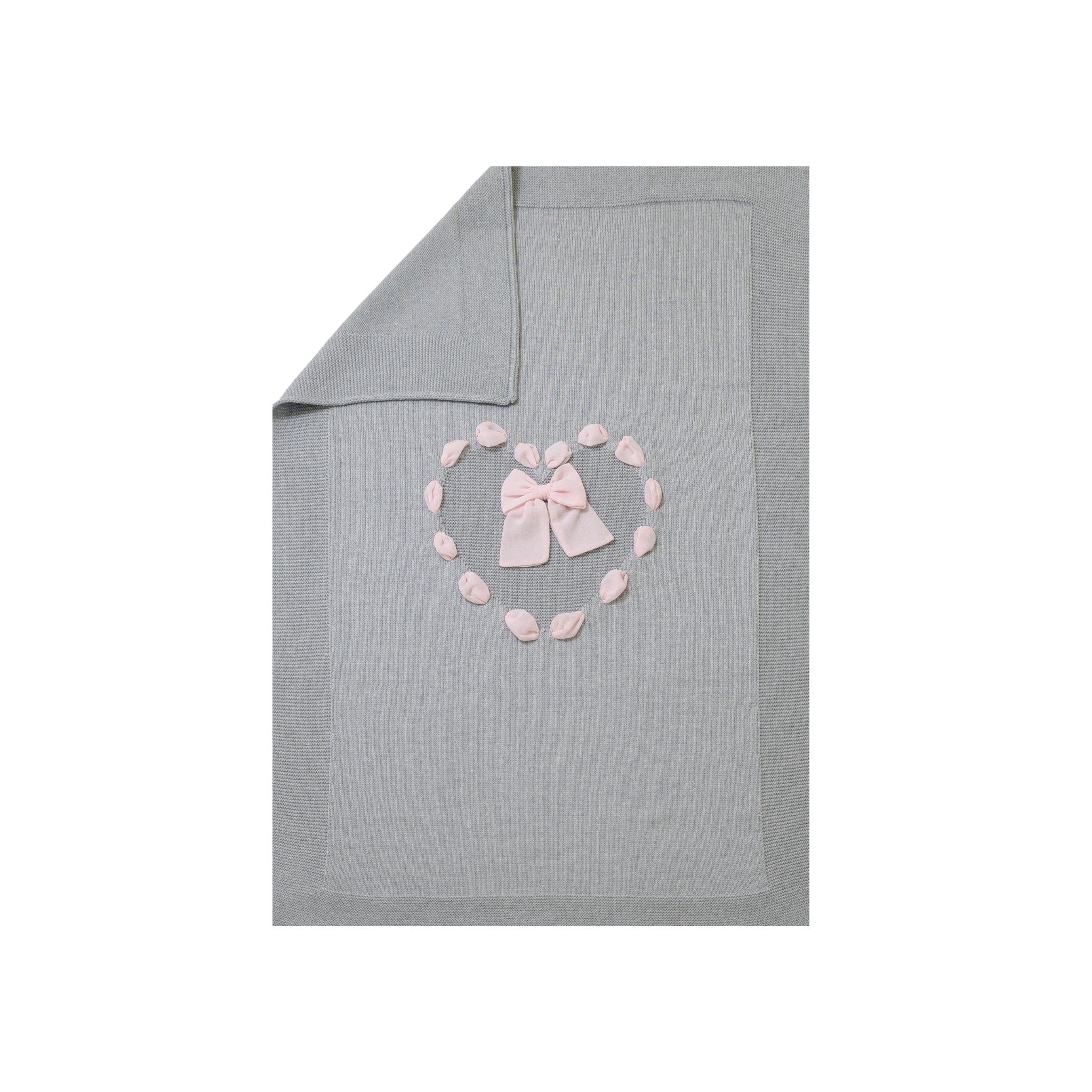 Coperta Cuore in cady Neonata Grigio CUORE/122