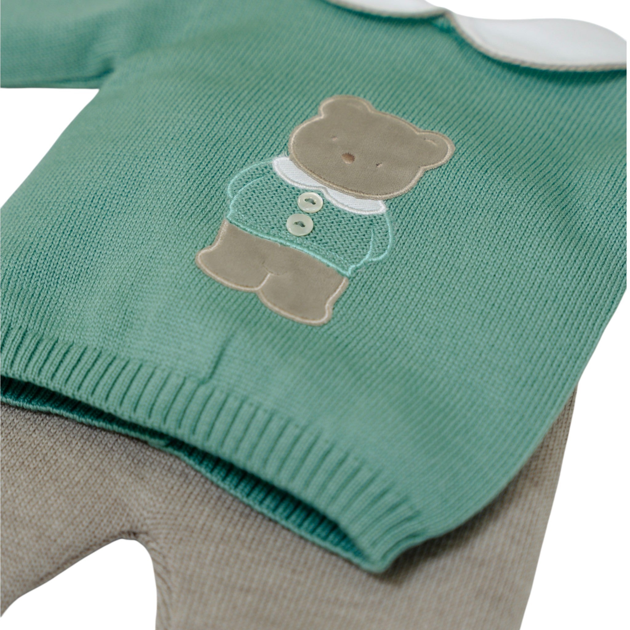 Completo Nascita Verde Pura Lana BABY LORD TEDDY BEAR/521-V
