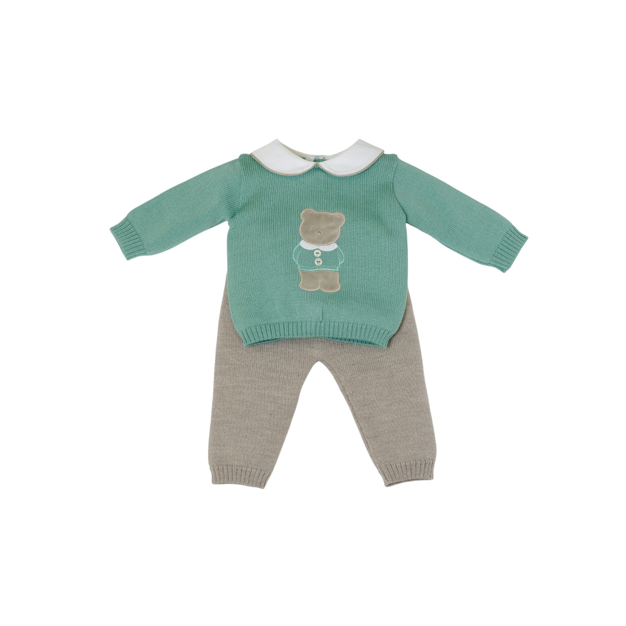 Completo Nascita Verde Pura Lana BABY LORD TEDDY BEAR/521-V