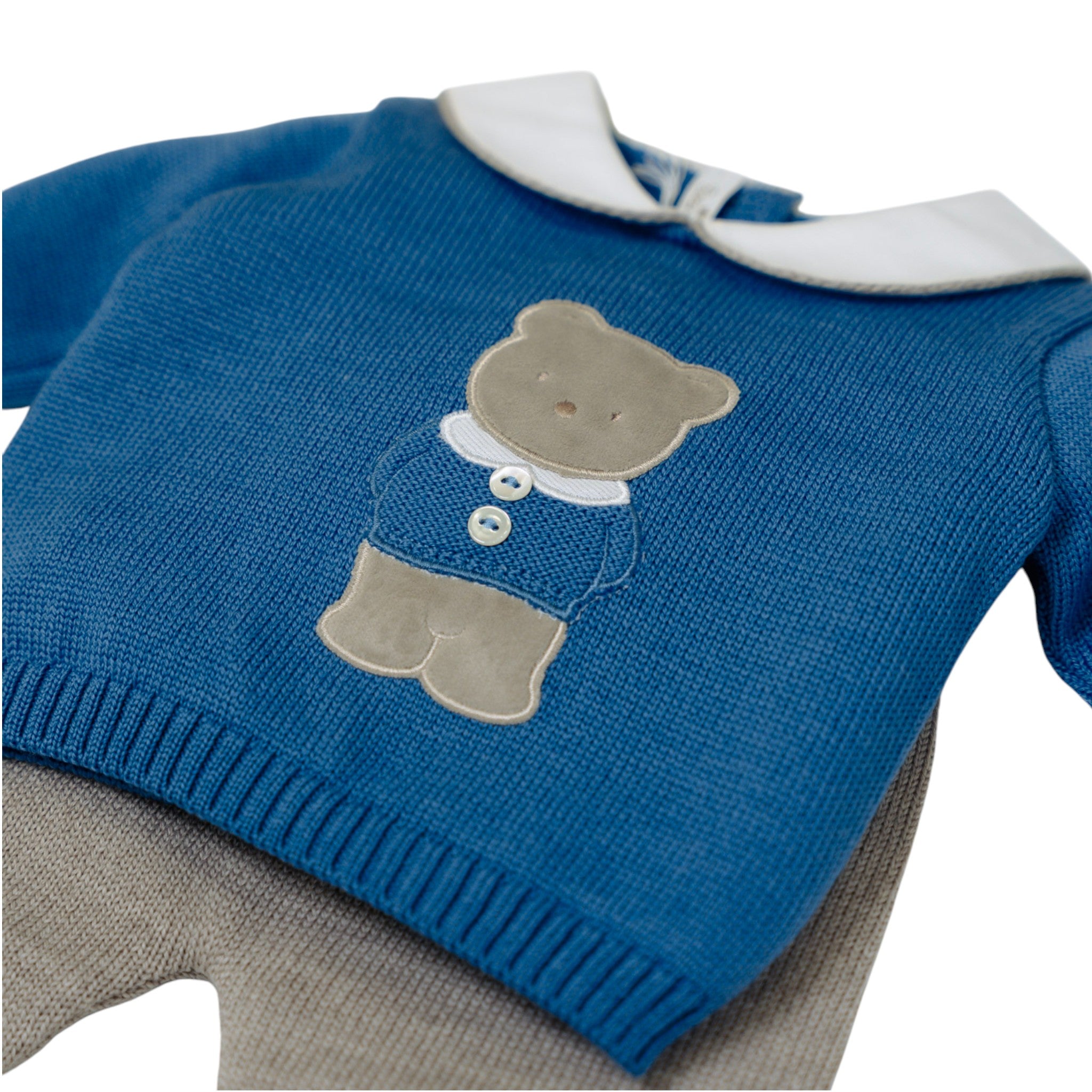 Completo Nascita Azzurro Pura Lana BABY LORD - NANÙ BABY TEDDY BEAR/521-A