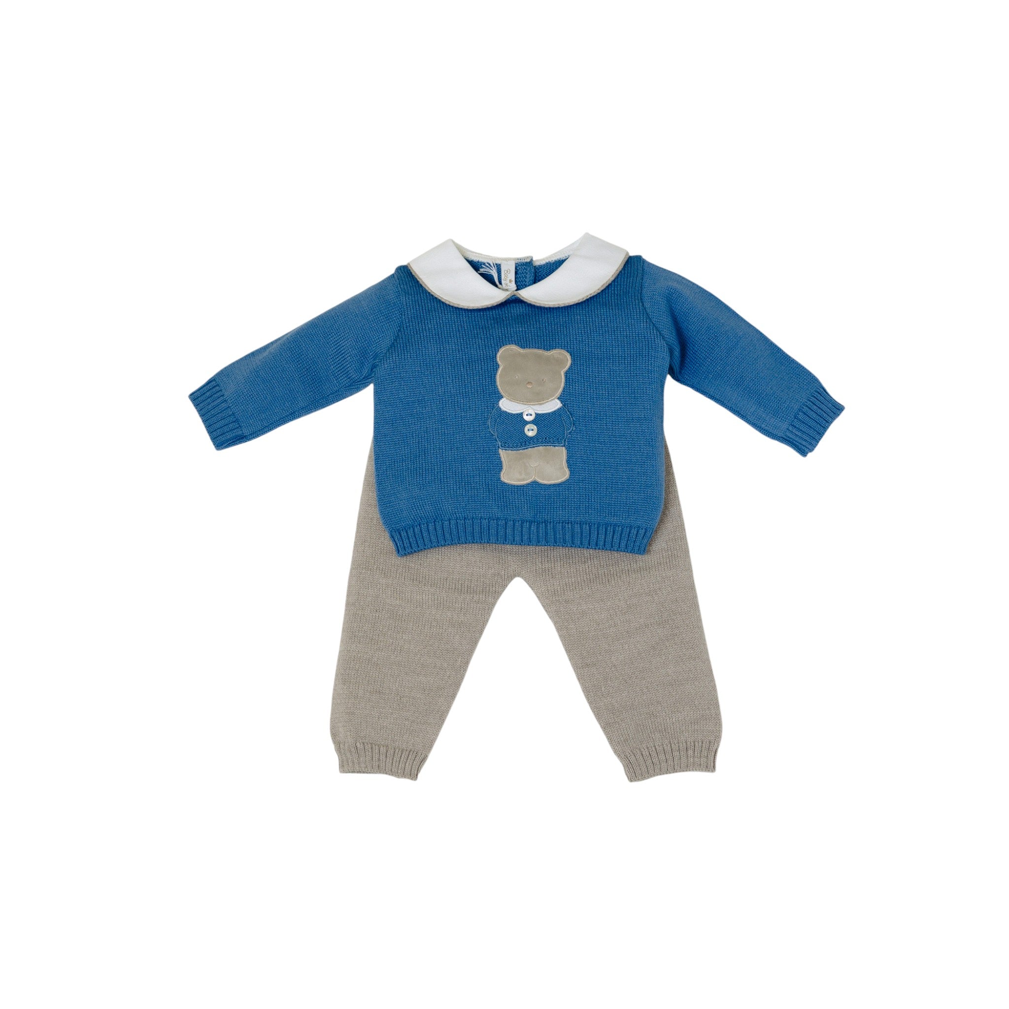 Completo Nascita Azzurro Pura Lana BABY LORD - NANÙ BABY TEDDY BEAR/521-A