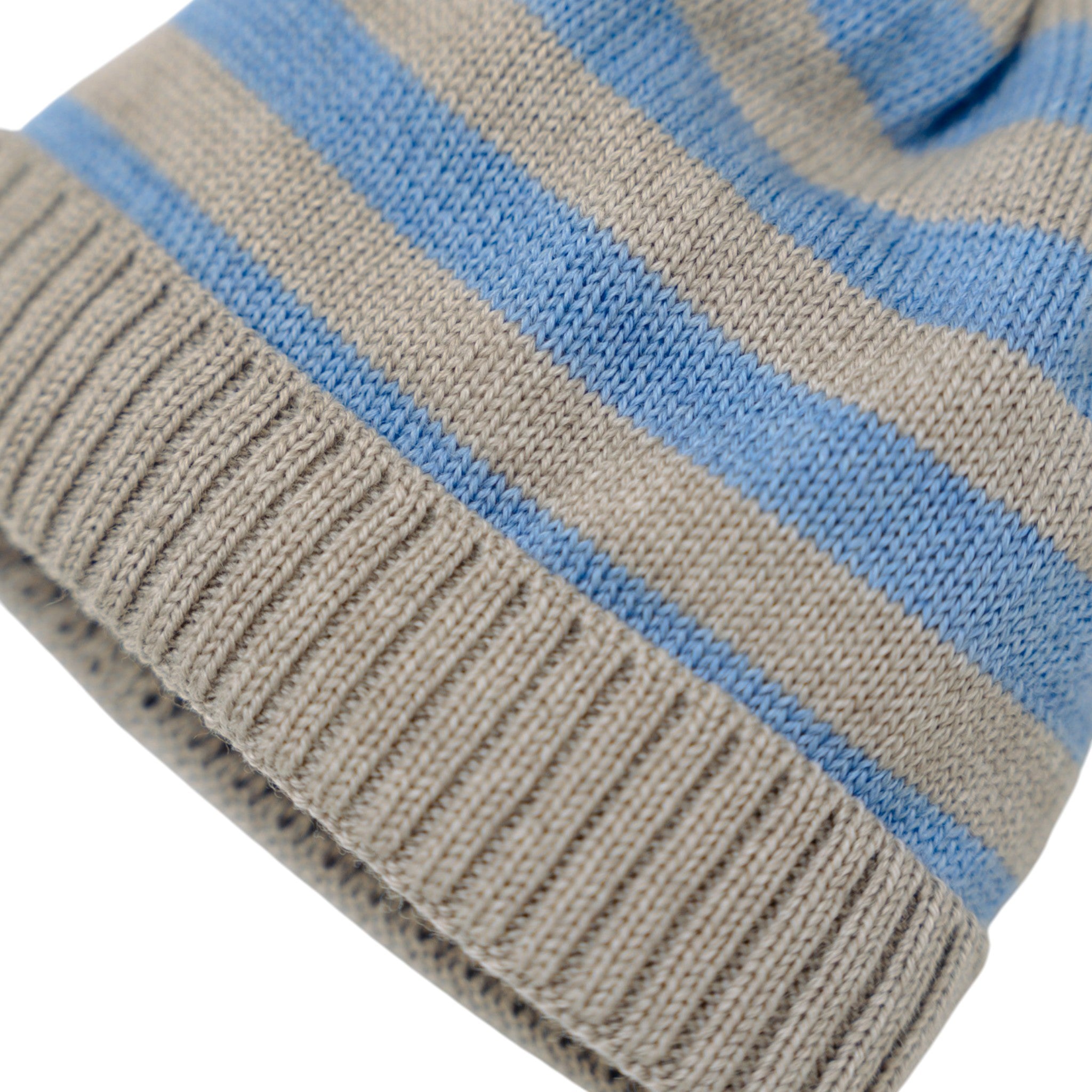 IVORY Striped Baby Hat