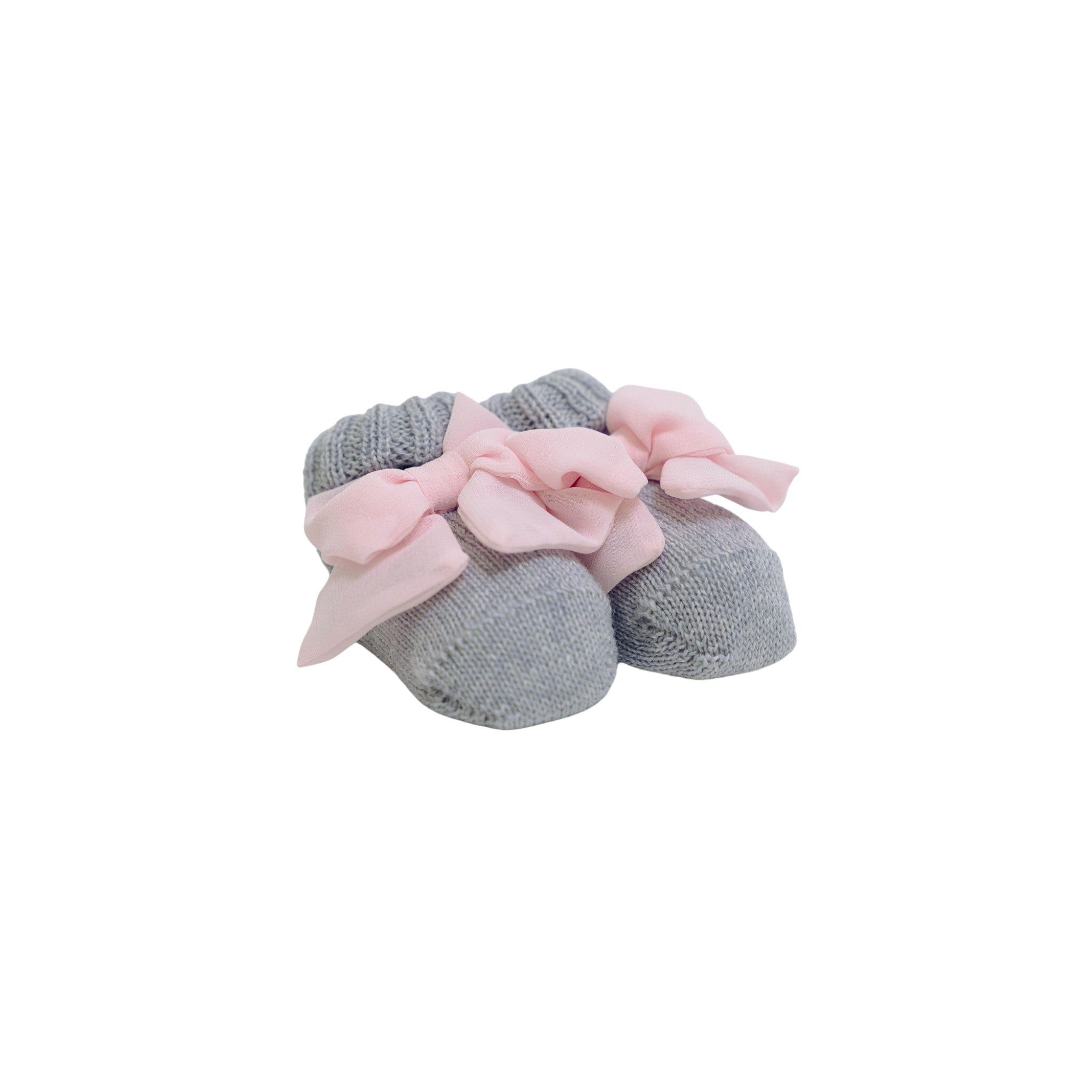 Babbucce Cuore in cady Neonata Grigio CUORE/703