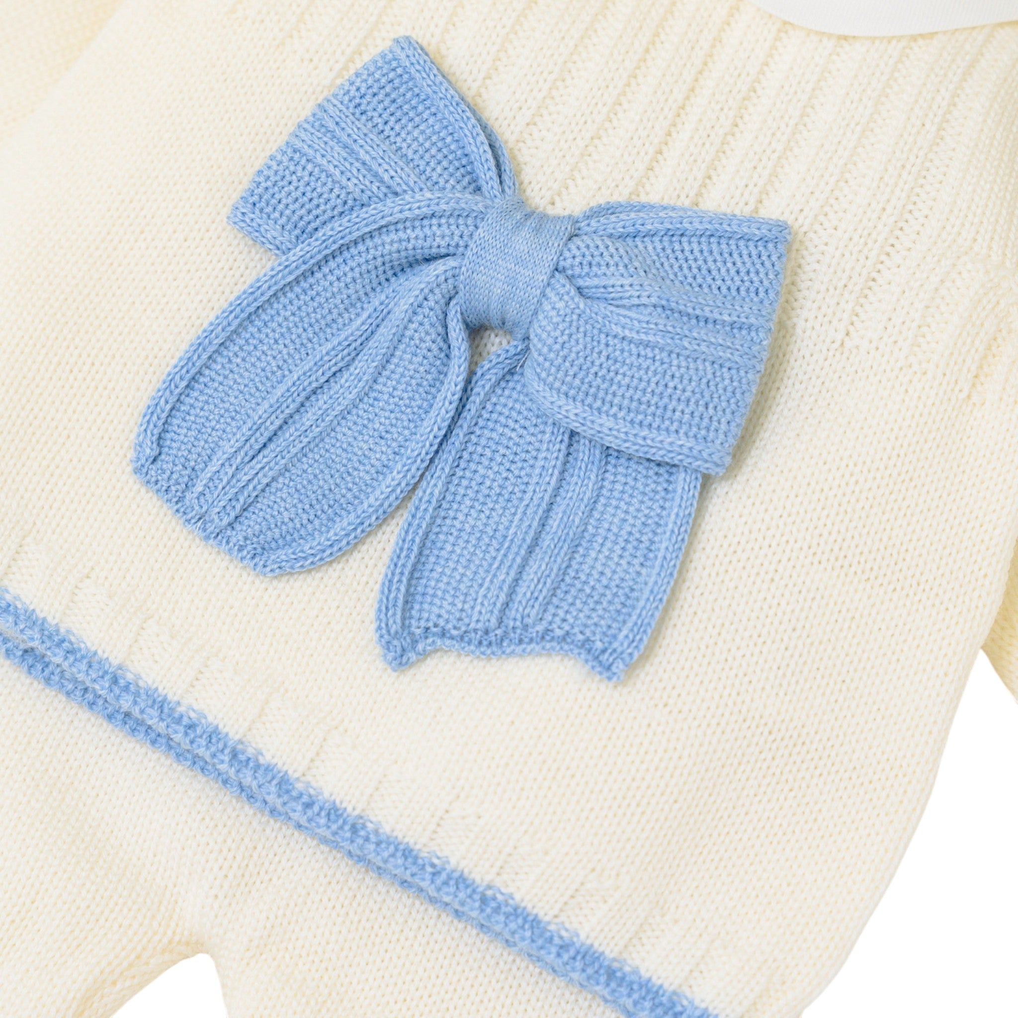 Completo Nascita Neonato PANNA Fiocco Azzurro LE DODO' - Made in Italy