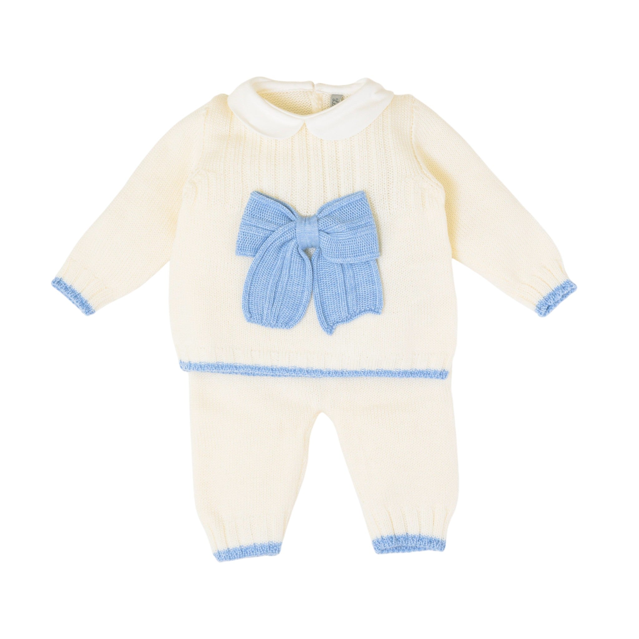 Completo Nascita Neonato PANNA Fiocco Azzurro LE DODO' - Made in Italy