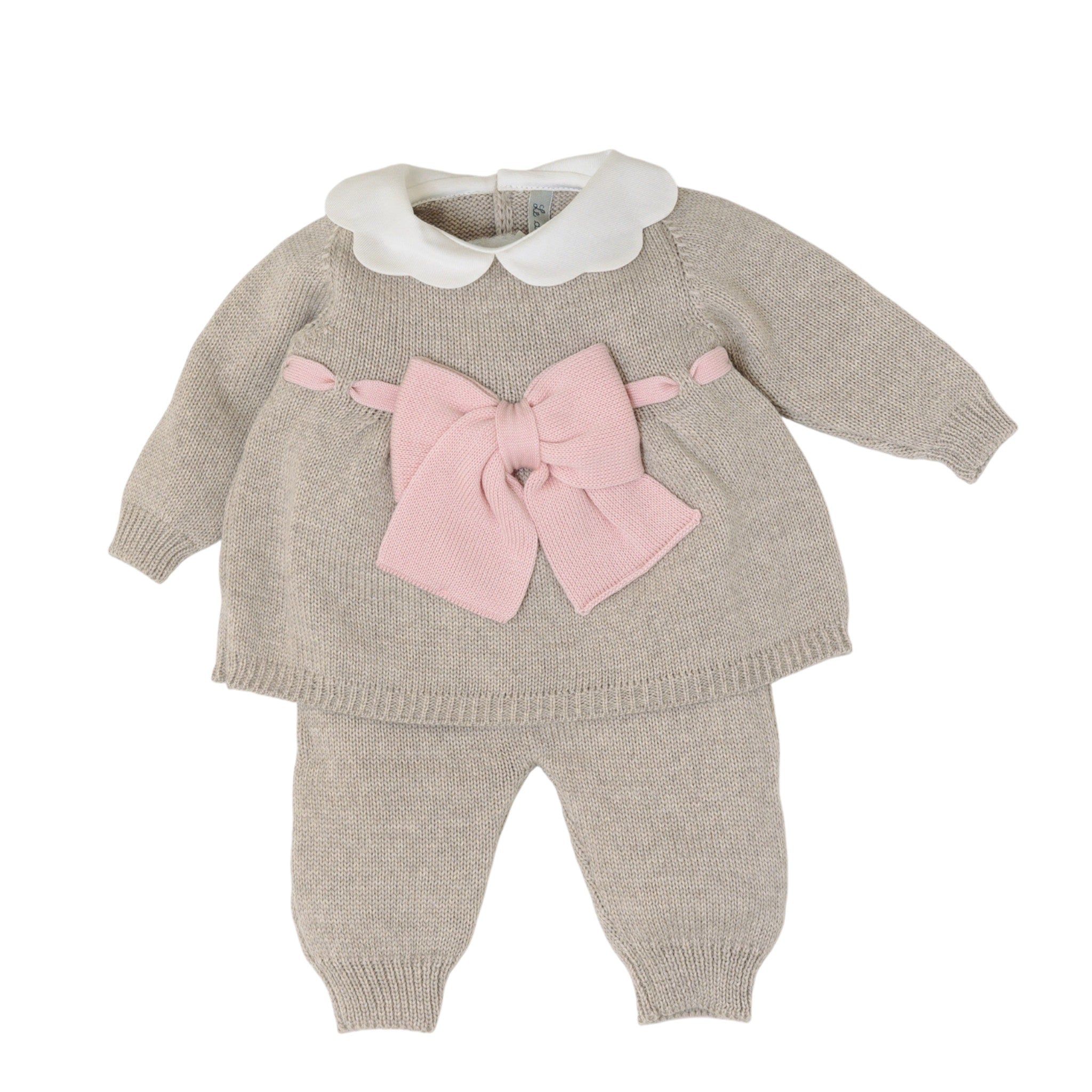 Completo Nascita Neonata TORTORA Fiocco Rosa LE DODO' - Made in Italy