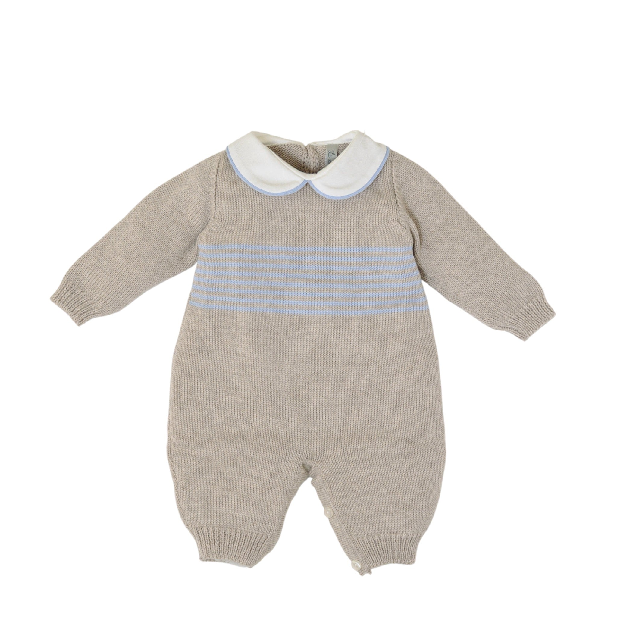 Tutina Neonato GRIGIO Righe CIELO LE DODO' - Made in Italy