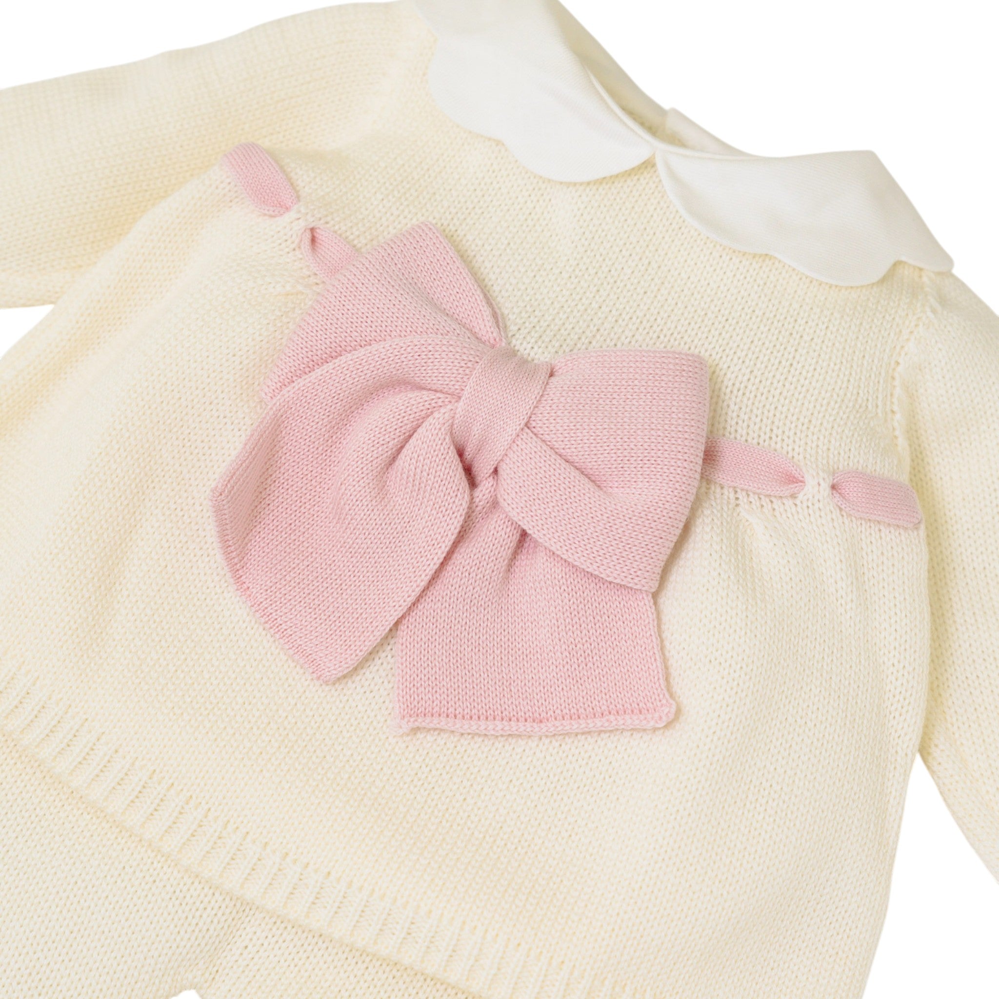 Completo Nascita Neonata PANNA Fiocco Rosa LE DODO' - Made in Italy