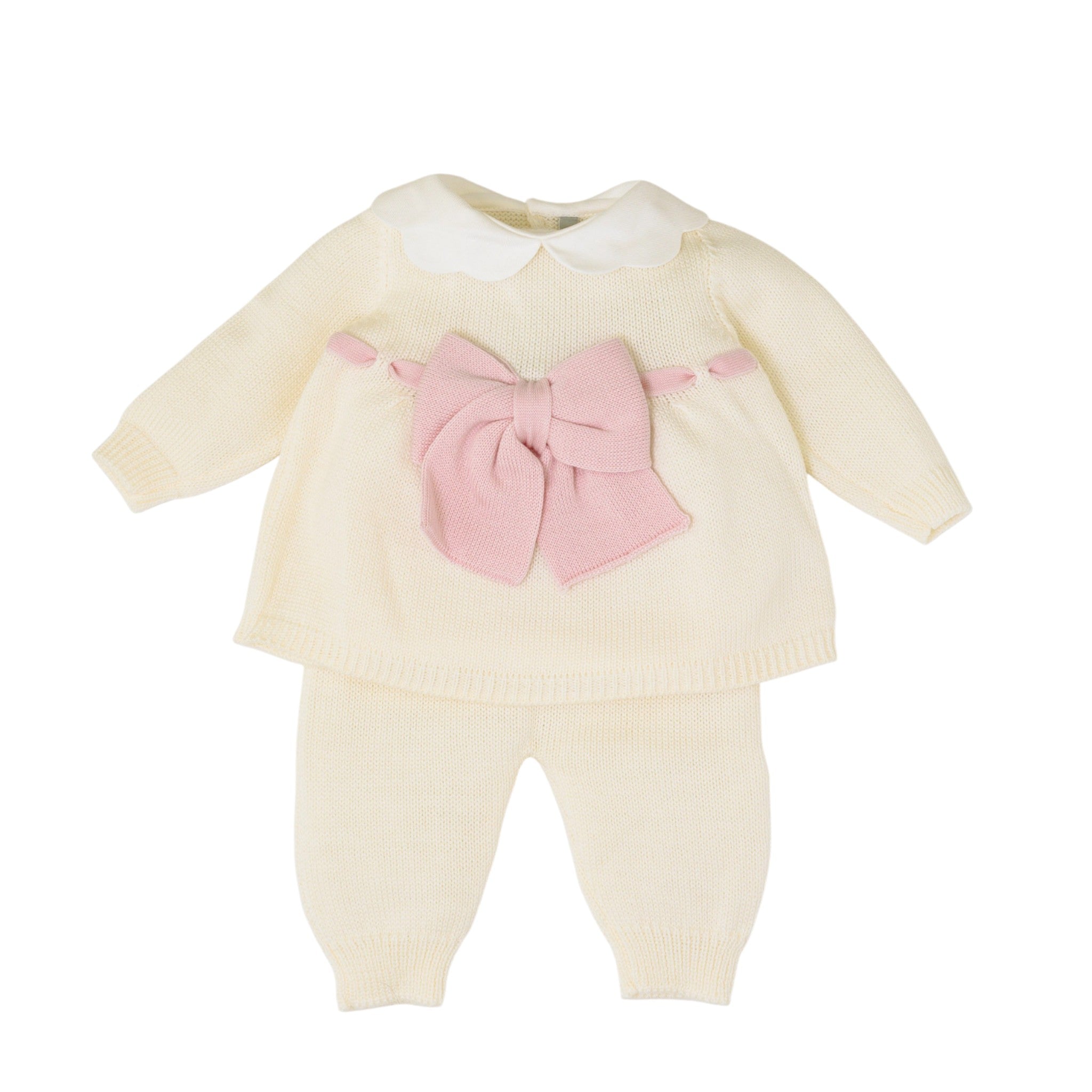 Completo Nascita Neonata PANNA Fiocco Rosa LE DODO' - Made in Italy